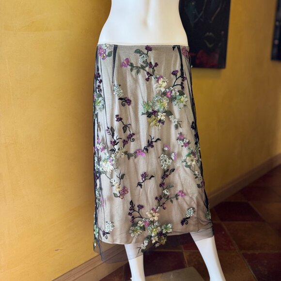 Vince Begonia Floral Sequin Skirt Rare Sample – Retail $525 – Size 8 (U.S.) - Picture 6 of 16